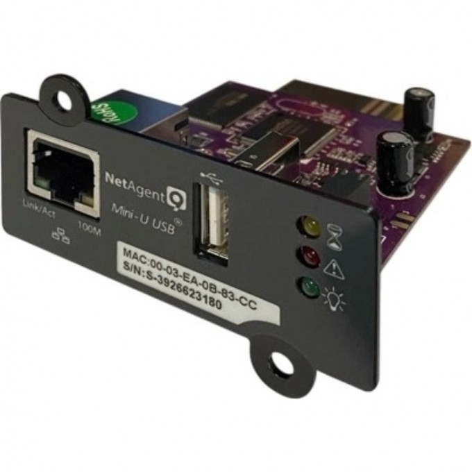 Адаптер SNMP POWERCOM 10M/100M 1-port Internal NetAgent USB DS807 Адаптер SNMP POWERCOM 10M/100M 1-port Internal NetAgent USB DS807